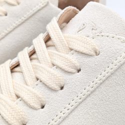 Werner 1911 Bio-Sneaker Eistaucher in Naturweiß Nubuk mit Schnürung