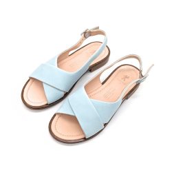 Werner 1911 Bio-Sandale Surfinia in Eisblau Nubukleder