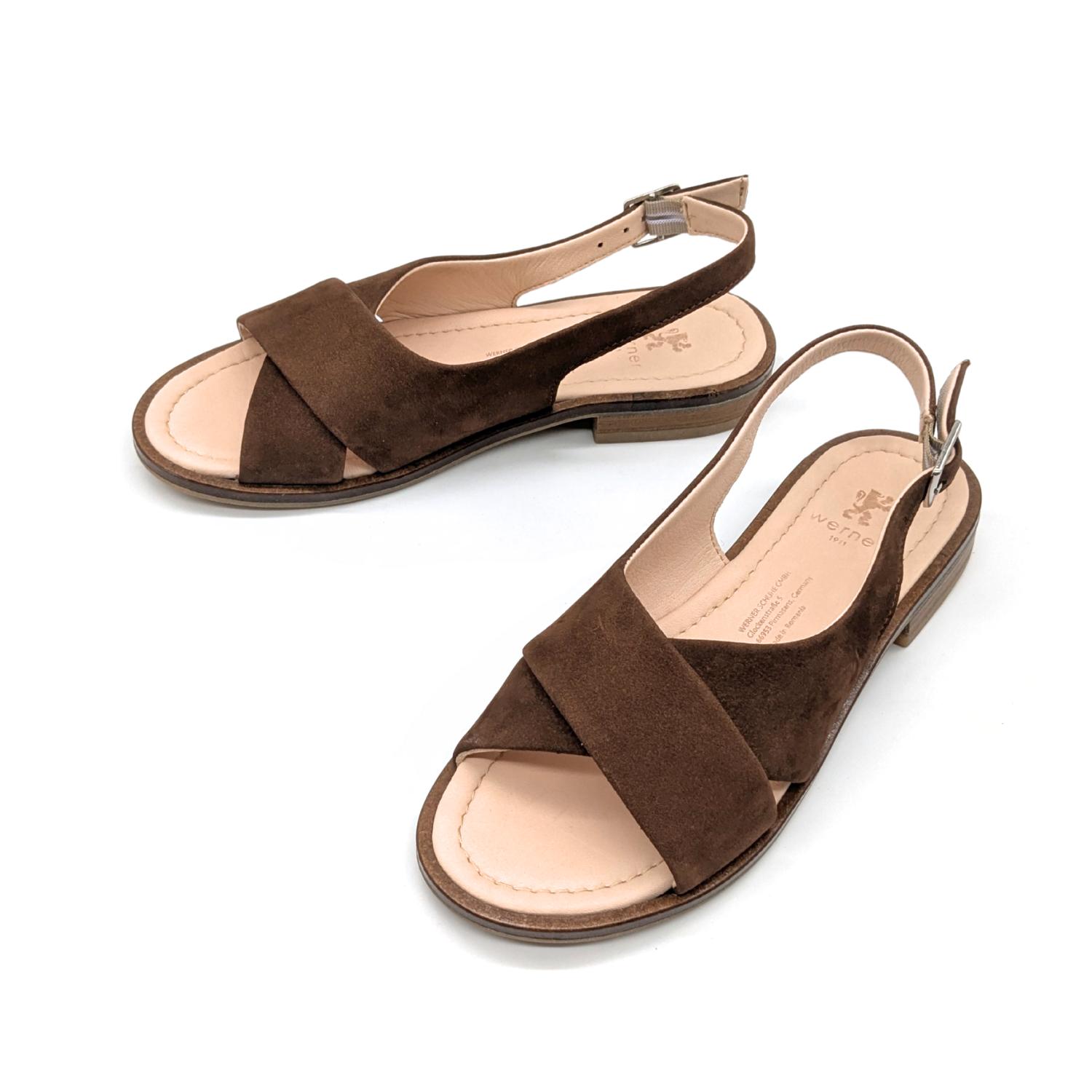 Werner 1911 Bio-Sandale Surfinia in Mittelbraun sommerlich