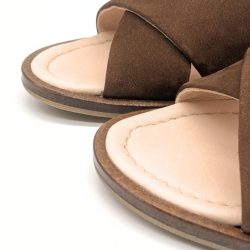 Werner 1911 Bio-Sandale Surfinia in Mittelbraun mit überkreuzten Riemen