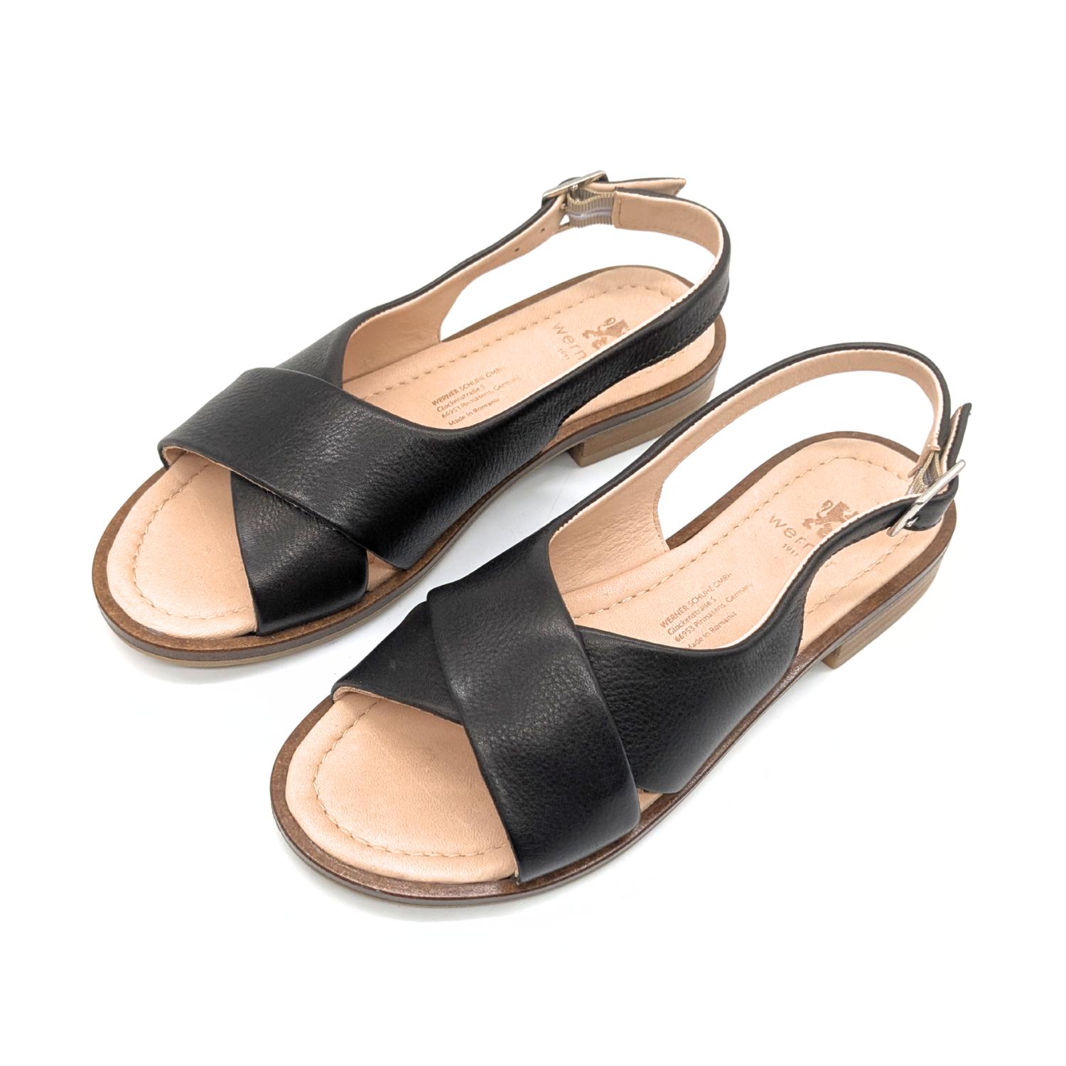 Werner 1911 Bio-Sandale Surfinia in Mokka Nappaleder