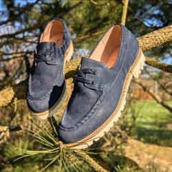 Werner 1911 Herren Bio-Bootsschuh Anjou dunkelblau mit Schnürung