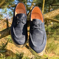 Werner 1911 Herren Bio-Bootsschuh Anjou dunkelblau Nubukleder