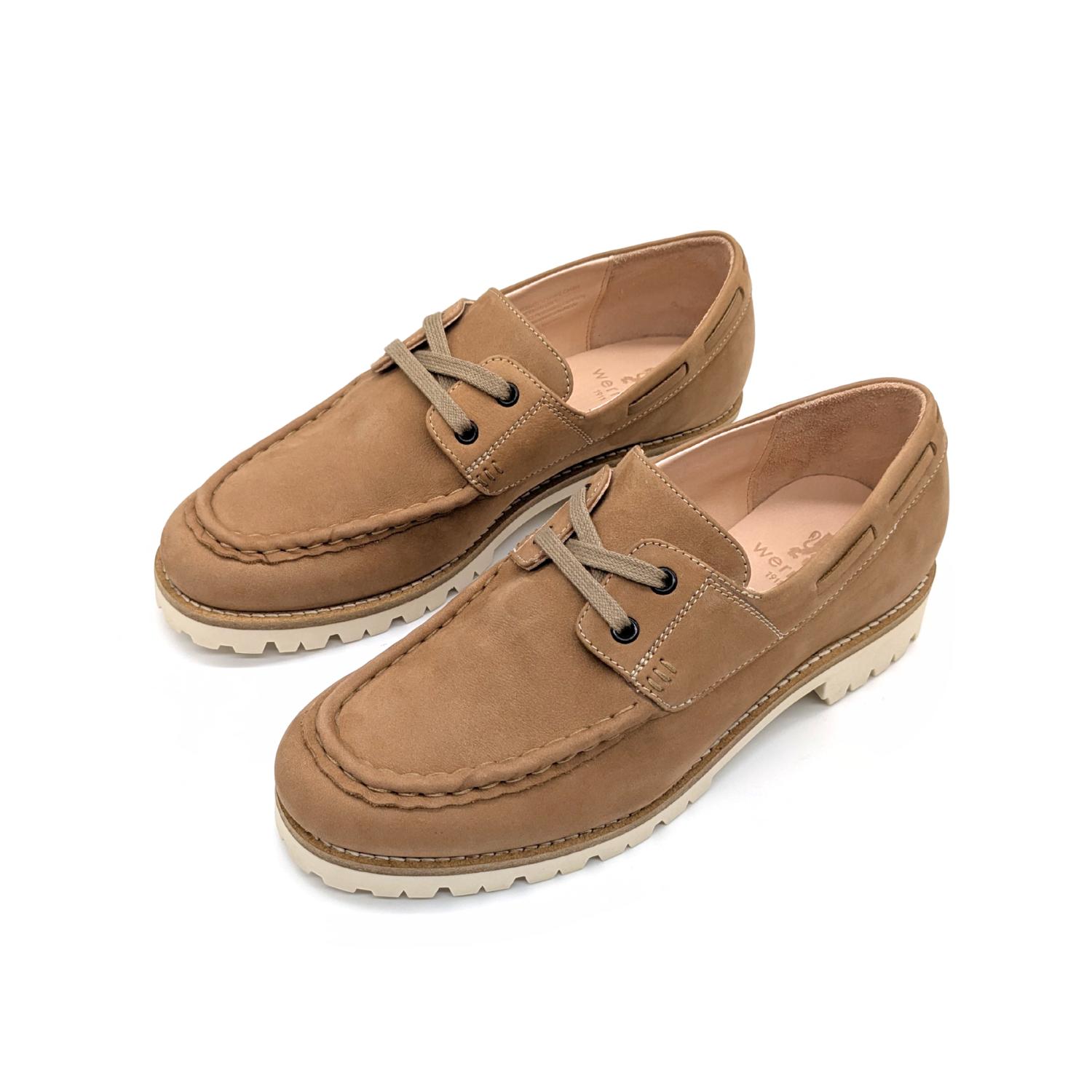 Werner 1911 Bio-Bootsschuh Anjou in karamell im Mokassin Stil