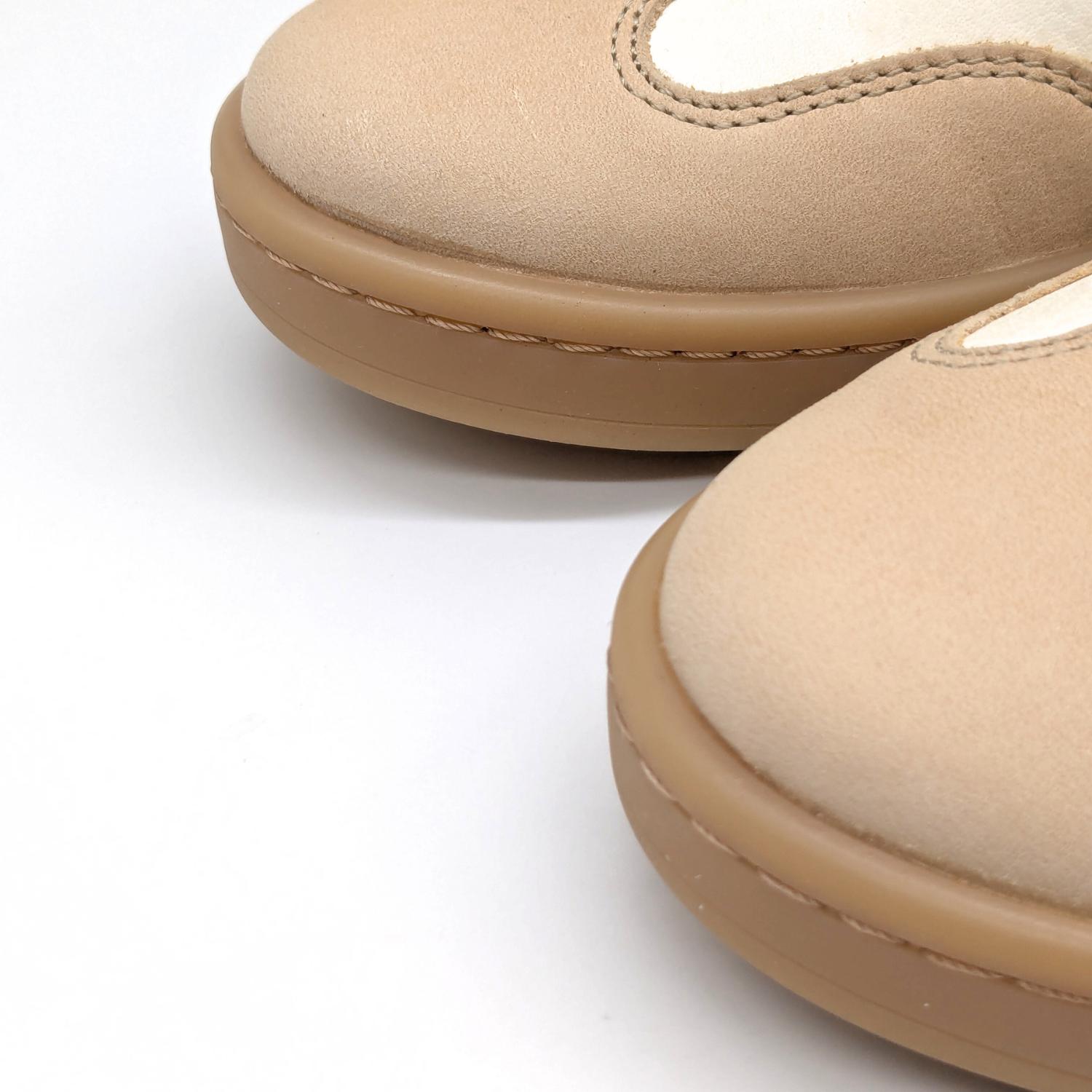 Werrner 1911 Bio-Sneaker Eichelhäher in Naturweiß & Beige mit runder Spitze