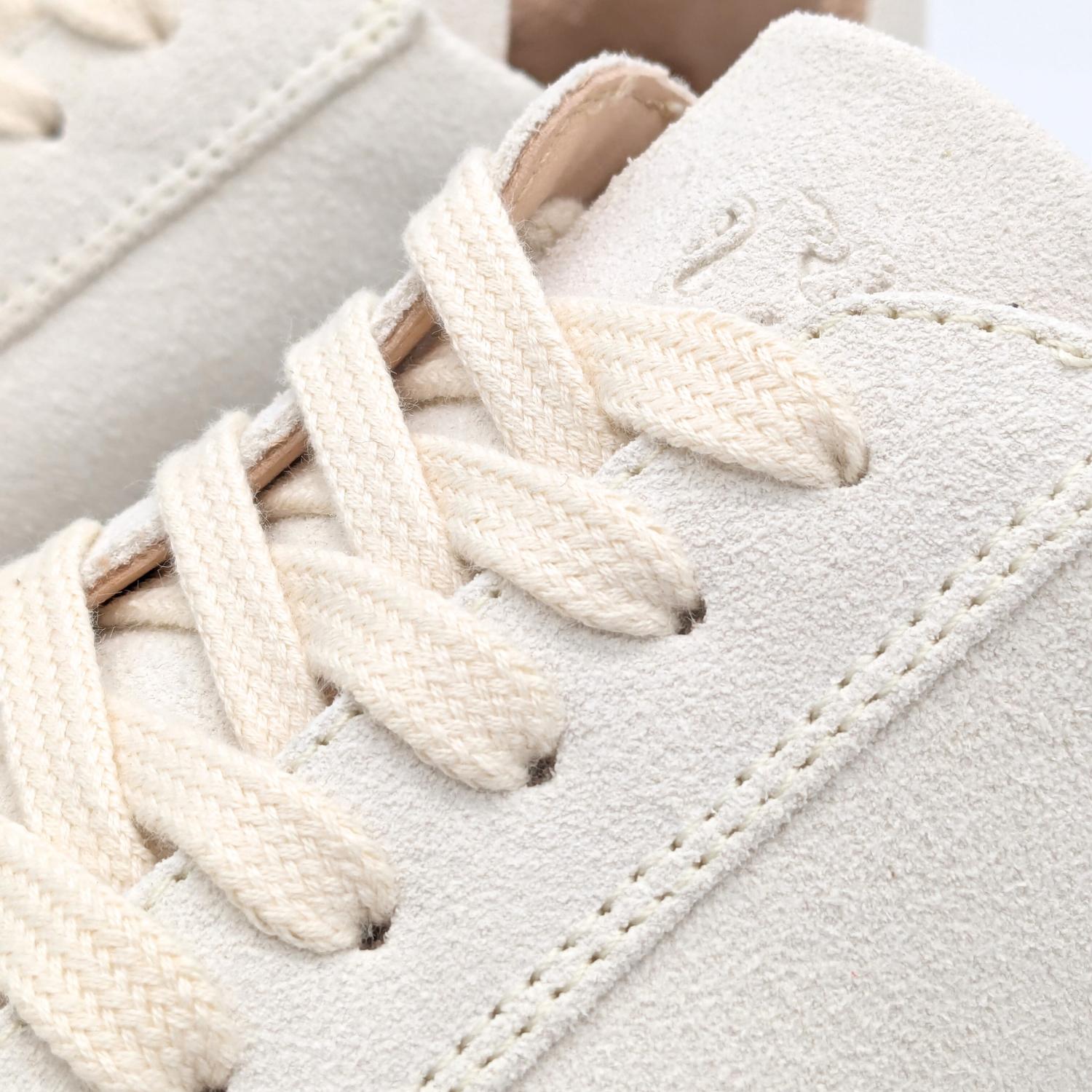 Werner 1911 Bio-Sneaker Eistaucher in Naturweiß Nubuk mit Schnürung