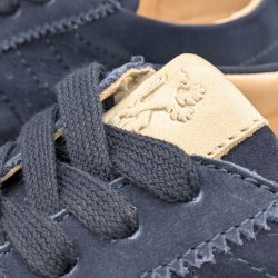 Werner 1911 Low-Sneaker Gimpel aus Bioleder in denimblau mit Schnürung
