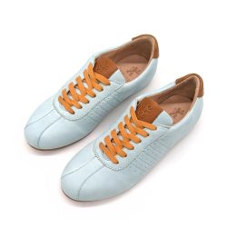 Werner 1911 Low-Sneaker Gimpel aus Bioleder in eisblau mit Naturlederfutter