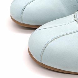 Werner 1911 Low-Sneaker Gimpel aus Bioleder in eisblau mit runder Spitze