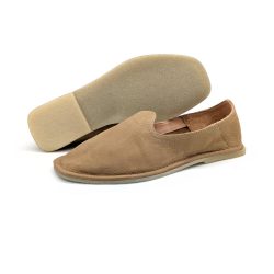 Werner 1911 Bio-Slipper Hirschkäfer in Karamell mit flacher Sohle