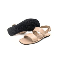 Werner 1911 Bio Sandale Hortensie in Beige mit flacher Sohle