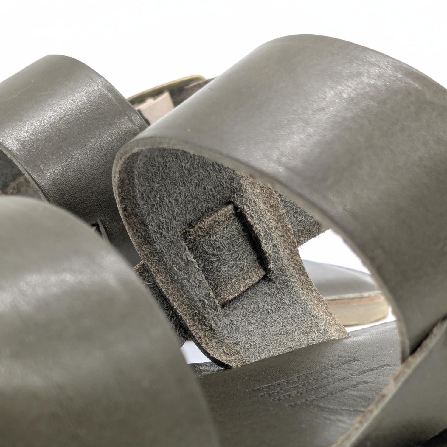 Werner 1911 Bio-Ledersandale Hortensie in Grün aus Nappa Plus Leder