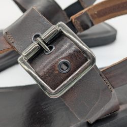 Werner 1911 Bio Sandale Immergrün in Mokka mit Schnalle