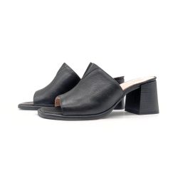 Werner 1911 Bio-Pantolette mit Absatz Kiefer in Schwarz