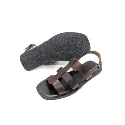 Werner 1911 Bio Sandale Königskerze in Mokka mit flacher Sohle