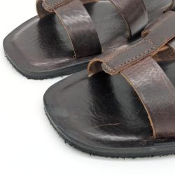 Werner 1911 Bio Sandale Königskerze in Mokka mit Karree Spitze