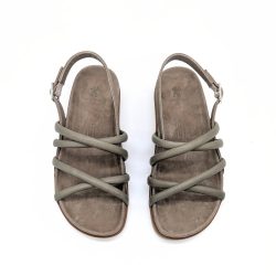 Werner 1911 Bio-Sandale Liguster in taupe mit ergonomischen Fußbett