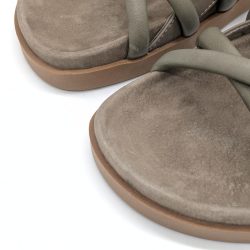 Werner 1911 Bio-Sandale Liguster in taupe mit runder Spitze