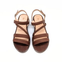 Werner 1911 Bio-Sandale Maiglöckchen in Kastanienbraun mit Schnalle