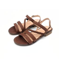 Werner 1911 Bio-Sandale Maiglöckchen in Kastanienbraun mit schmalen Riemen