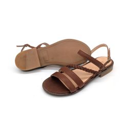 Werner 1911 Bio-Sandale Maiglöckchen in Kastanienbraun mit flacher Sohle