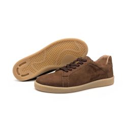 Werner 1911 Bio-Herrensneaker Marabu in braun mit flacher Sohle