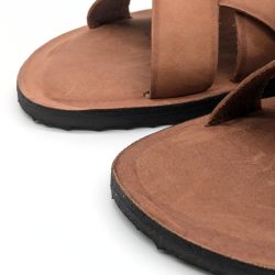 Werner 1911 Bio Pantolette Rittersporn in Cognac mit runder Spitze