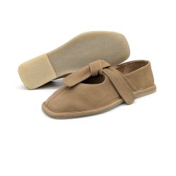 Werner 1911 Bio-Ballerina Rosenkäfer in Karamell mit flacher Sohle