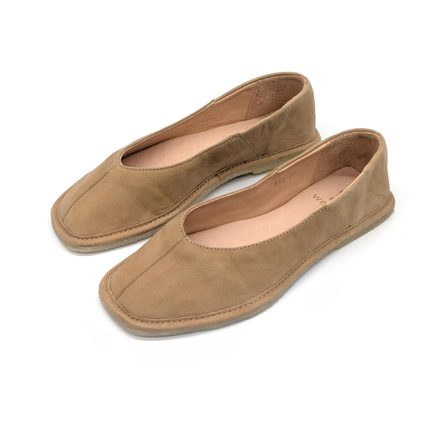 Werner 1911 Bio-Ballerina Rüsselkäfer in karamell Nubukleder