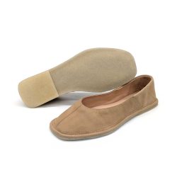 Werner 1911 Bio-Ballerina Rüsselkäfer in karamell mit flacher Sohle