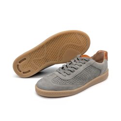 Werner 1911 Bio-Herrensneaker Sperber in Hellgrau mit flacher Sohle