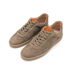 Werner 1911 Bio-Herrensneaker Sperber in Taupe mit Naturlederfutter