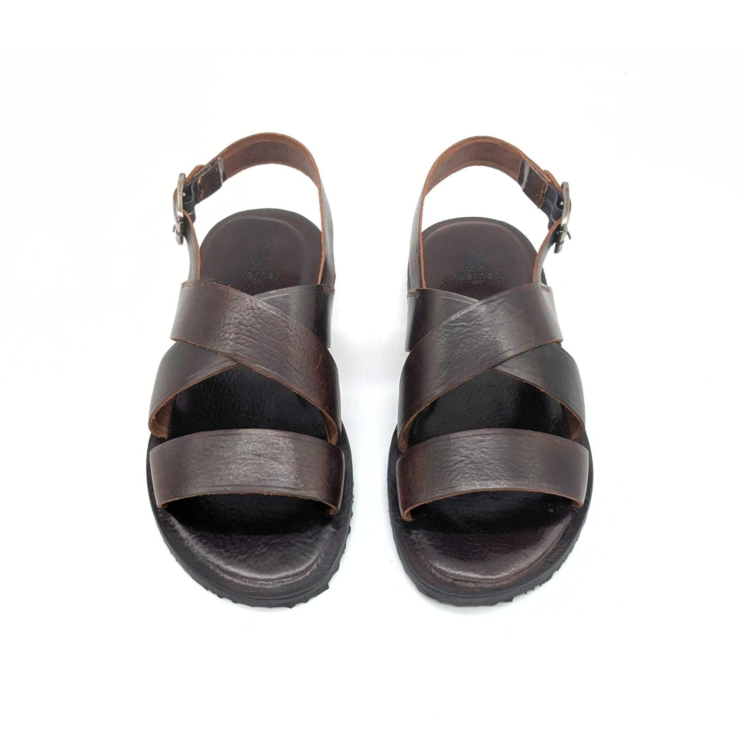 Werner 1911 Bio-Sandale Thymian in Mokka rustikal