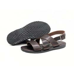 Werner 1911 Bio-Sandale Thymian in Mokka mit flacher Profilsohle