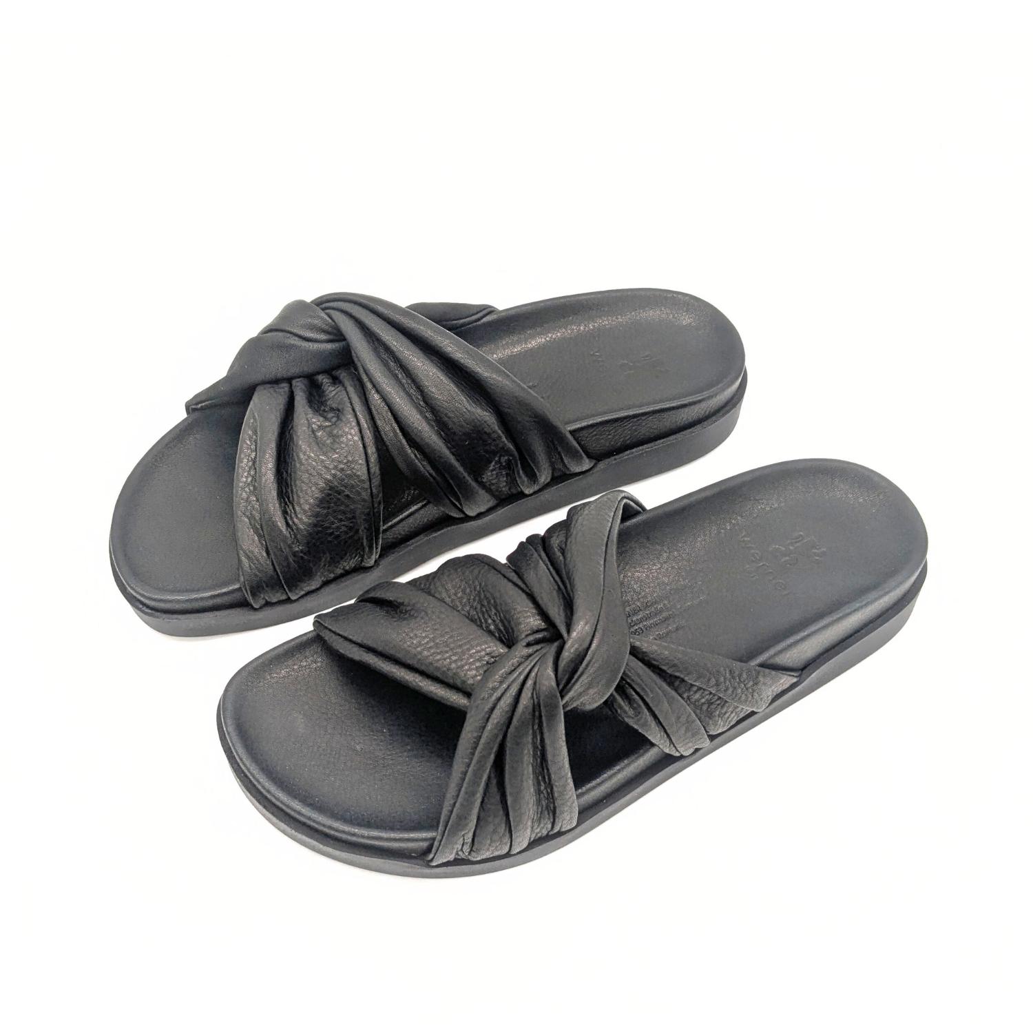 Werner 1911 Bio-Pantolette Wiesenknöterich in schwarz Nappaleder