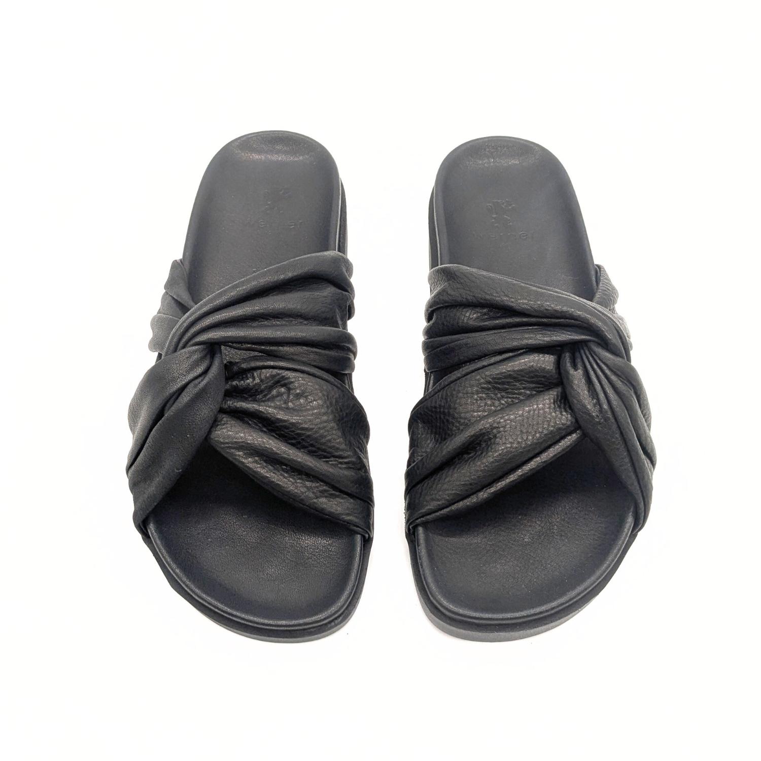 Werner 1911 Bio-Pantolette Wiesenknöterich in schwarz mit ergonomischem Fußbett