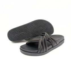 Werner 1911 Bio-Pantolette Wiesenknöterich in schwarz mit flacher Sohle