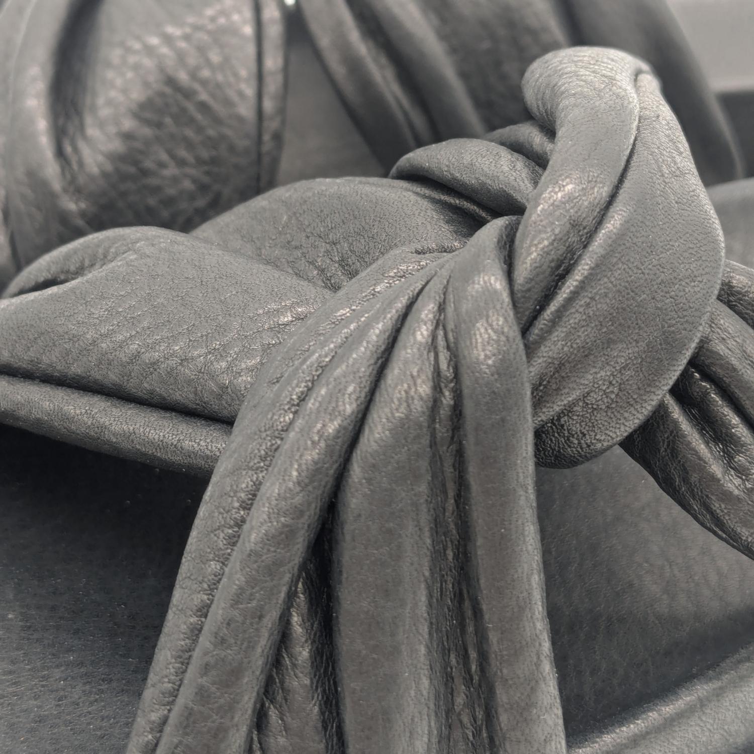 Werner 1911 Bio-Pantolette Wiesenknöterich in schwarz mit Knotendetail