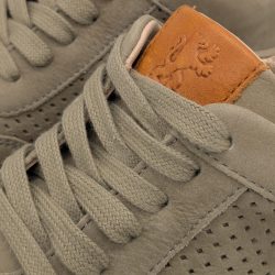 Werner 1911 Bio-Sneaker mit Perforation Wiesenpieper in Taupe mit Schnürung