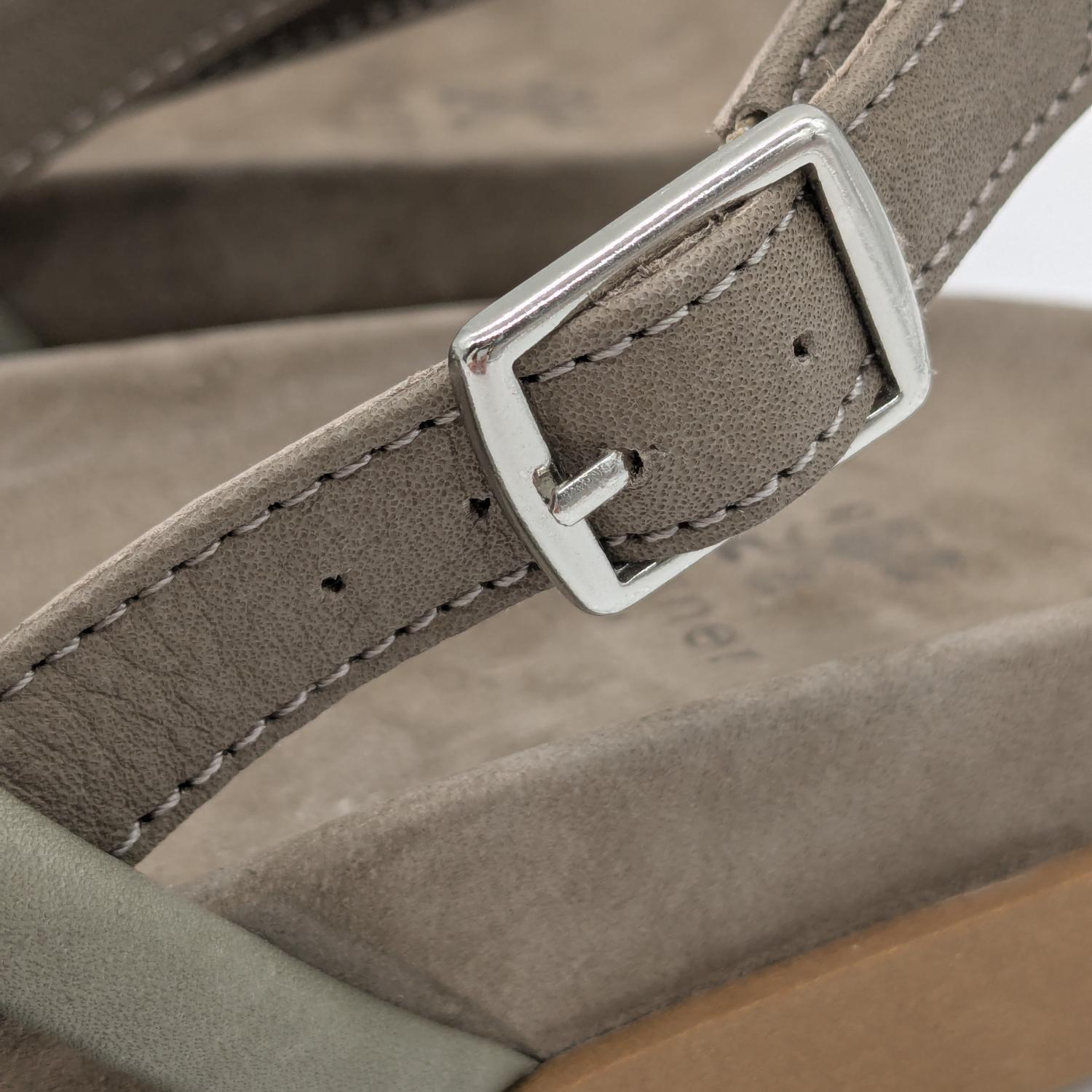 Werner 1911 Bio-Sandale mit gepolsterten Riemen in taupe mit Schnalle