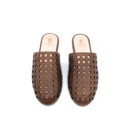 Werner 1911 Bio-Pantolette Besenginster in cognac Nappaleder