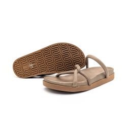 Werner 1911 Bio-Pantolette Efeu in Natur mit flacher Sohle