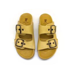 Werner 1911 Bio-Pantolette Iris in Gelb mit ergonomischem Fußbett