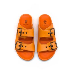 Werner 1911 Bio-Pantolette Iris in Orange mit ergonomischem Fußbett
