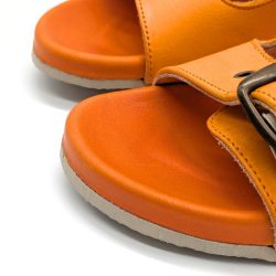 Werner 1911 Bio-Pantolette Iris in Orange mit runder Spitze