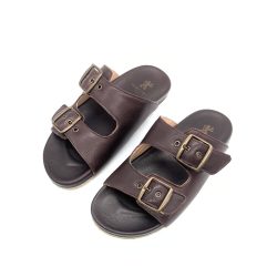 Werner 1911 Bio-Pantolette Iris in Bordeaux mit 2 Riemen