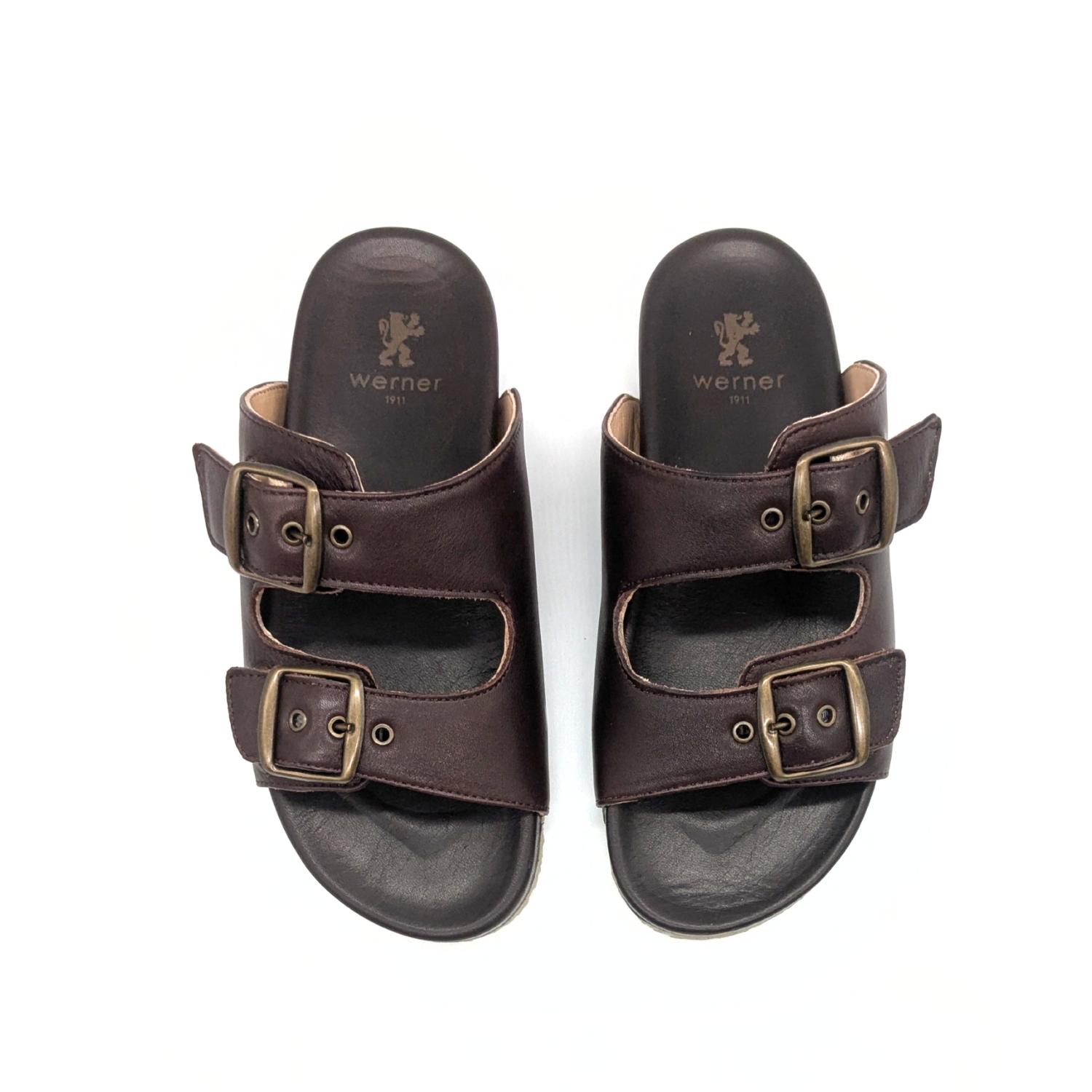 Werner 1911 Bio-Pantolette Iris in Bordeaux mit ergonomischem Fußbett