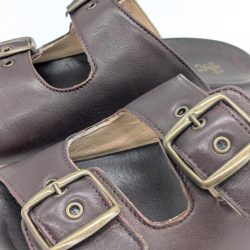 Werner 1911 Bio-Pantolette Iris in Bordeaux mit 2 Schnallen