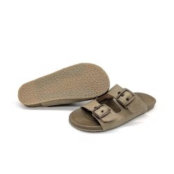 Werner 1911 Bio-Pantolette Iris in Schlamm mit flacher Sohle