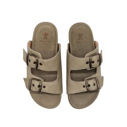 Werner 1911 Bio-Pantolette Iris in Schlamm mit 2 Riemen